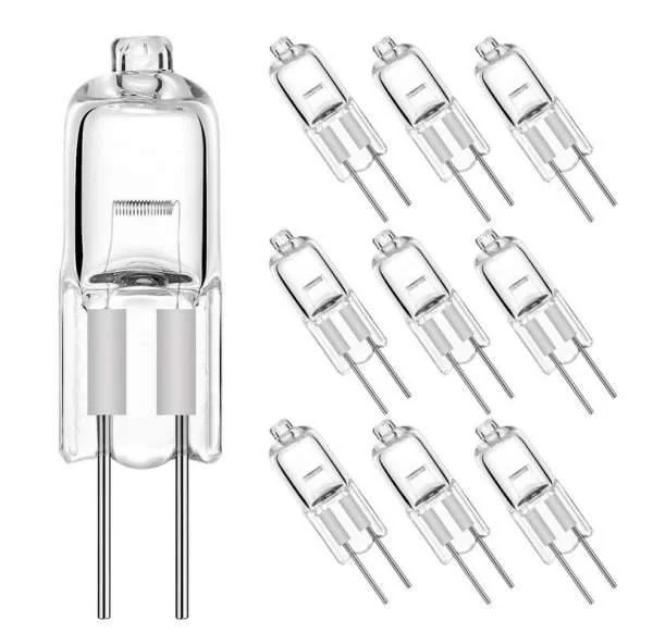 Lotto 10 Pezzi Lampade 50Watt G4 Per Interni 12Volt In Vetro Gialle Alogene