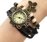Orologio Vintage Butterfly Farfalla Bracciale Pelle Retro Donna Polso Regalo