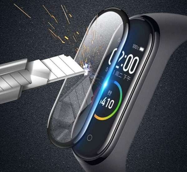 2 Pezzi Pellicola Proteggi Schermo Per Xiaomi Mi Band 4 E 5 Vetro Temperato 5D