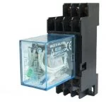 My4Nj Dc24V Bobina Relè Potenza Montato Su Guida Din 14 Pin 4Pdt Socket Ab