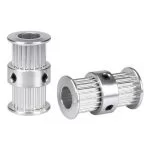 Puleggia Gt2 20 Denti Alluminio Foro 8 Mm Doppia Testa Double Pulley 3D Print