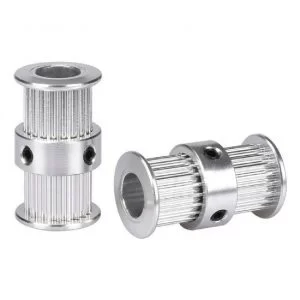Puleggia Gt2 20 Denti Alluminio Foro 8 Mm Doppia Testa Double Pulley 3D Print