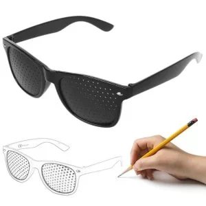 Occhiali Forati A Fori Stenopeici Anti Miopia Protezione Pc Tv Pinhole Glasses