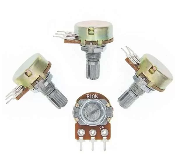 5 Pezzi Potenziometro Stereo Logaritmico 100K - Monogiro Doppio