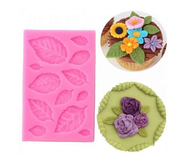 Stampo Torta Forma Foglie E Fiori Silicone Varie Misure Cake Design