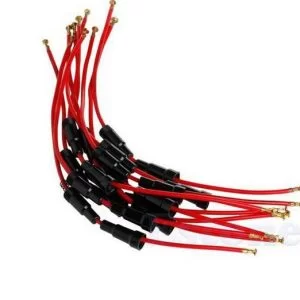 4Pz Portafusibile 5X20 Mm Volante A Tubo Con Fili Porta Fusibile Cavo 7Cm
