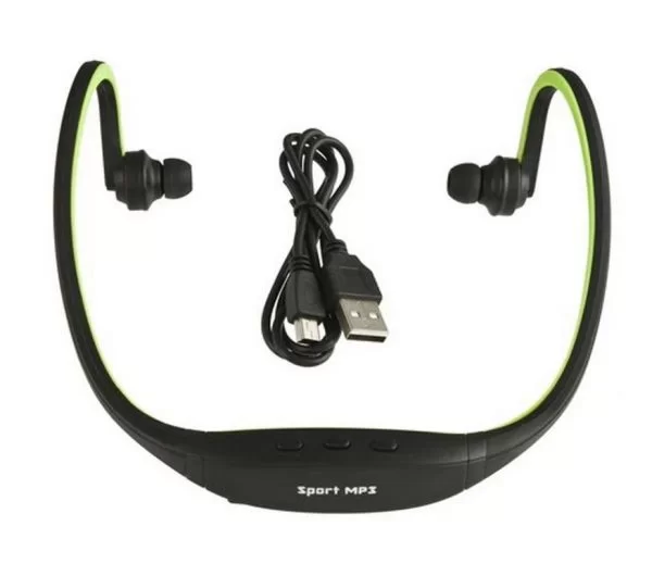 Corsa Sport Wireless Radio Fm Auricolari Senza Fili Micro Sd Lettore Mp3 Cuffie