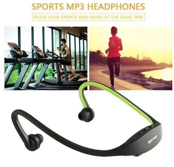 Corsa Sport Wireless Radio Fm Auricolari Senza Fili Micro Sd Lettore Mp3 Cuffie