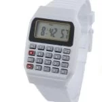 Orologio Calcolatrice Digitale Color Panna Unisex Silicone Gomma Alta Qualita