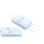 Coppia Resistenza 10Ohm 10R  Cemento Ceramica 10W Watt Assiale 2 Pezzi