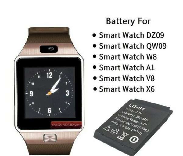 380mAh batteria ricaricabile polimeri litio per Smart Watch AB-S1 DJ-09 LQ-S1
