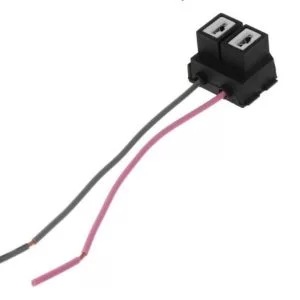2PZ CONNETTORE CABLATO CERAMICA PORTALAMPADA PRESA FARO LAMPADA H7 PER FIAT 90°