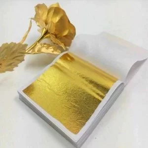 200 FOGLI ORO FOGLIO FOGLIA ORO IMITAZIONE DECORAZIONE DORATURA ARTIGIANALE