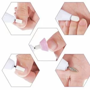 Manicure Fresa 5 in 1 Unghie Nail Art Smerigliatrice Lucidatura Mani Kit Fresine