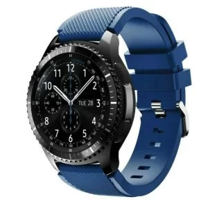 Cinturino Silicone per Gear S3 Frontier 46mm Smartwatch 22mm BLU
