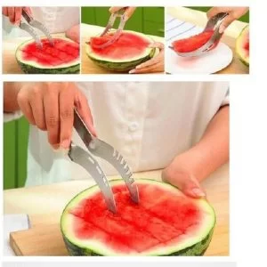 Angurello Taglia Affetta E Servi Anguria Fetta Melone Cantalupo In Acciaio Inox