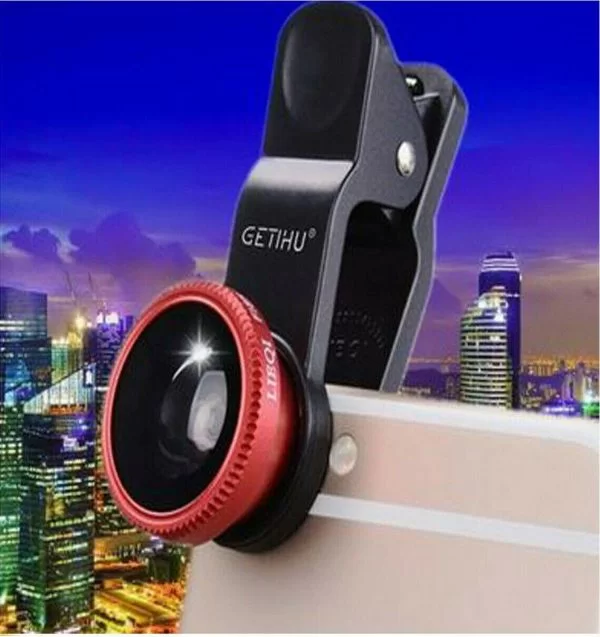 Lenti Fotocamera Obiettivo Macro Grandangolo Fisheye Per Iphone Samsung 2 In 1