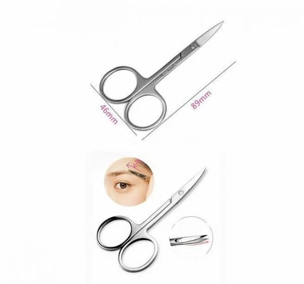 Forbici Forbicine Unghie Unghia Stainless Acciaio Punta Curva Scissors