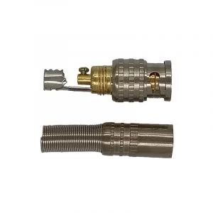 10 Spinotti Connettore Bnc A Vite Attacco Maschio In Metallo X Telecamere E Dvr