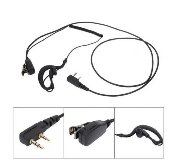 Auricolare 2 Pin Per Baofeng Uv5R 888S 666S Tyt Ricetrasmittente Walkie Talkie