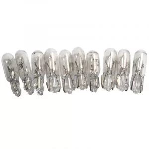 Lampadine 12V Con Zoccolo Vetro T5 1,2W W2X4,6D 10 Pz Lampade Standard Line Auto