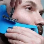 Pettine Per La Barba Precisione Curvo Baffi Basette Ordine Barbiere Moda Uomo