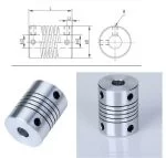 Coupler Shaft Od19Mm*25Mm Flexible - Accoppiatore 5*8 - Giunto In Alluminio 5X8