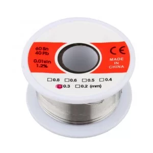 Stagno Diametro 0.3 Mm 50 Gr Rocchetto Bobina Filo Saldature Saldare Micro