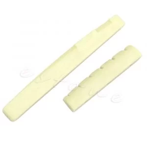 Set Ponte+Capotasto Osso Chitarra Acustica Acoustic Guitar  Bridge And Nut