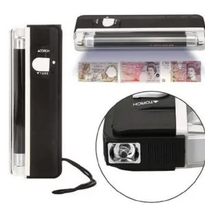 Rilevatore Banconote False 2 In 1 Uv Controlla Soldi Falsi Lampada Verifica