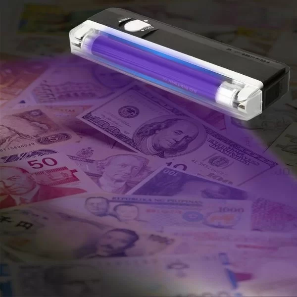Rilevatore Banconote False 2 In 1 Uv Controlla Soldi Falsi Lampada Verifica