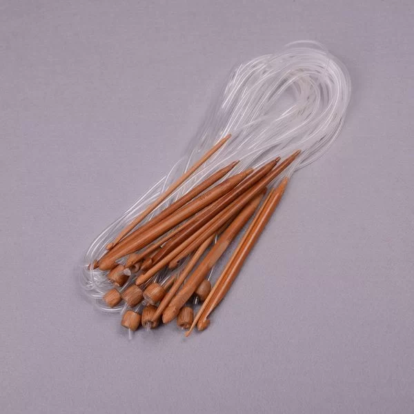 Set Completo 12 Pz Uncinetto Uncinetti Tunisino Afghan In Bamboo Maglia 3-10Mm